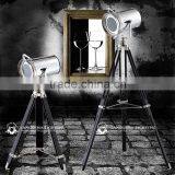 Studio lighting tripod floor lamp with black,white,natural, coffee color wood base F2011B2