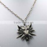 Hot Sale Game Retro Jewelry The Witcher 3 Wolf Head Pendant Necklace thumbnail-4