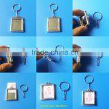mini size metal family photo frame key chain
