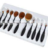 10pcs Tooth Brush Style Foundation Oval Makeup Brush