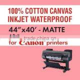 Matte Finish 44" x 40' 100% Cotton Inkjet Canvas Factory From China thumbnail-1