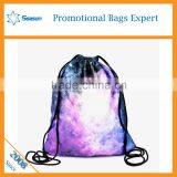 Starry Sky Travel Bag Drawstring Backpack Foldable Polyester Shopping Bag Supplier's Choice thumbnail-2