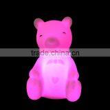 Battery Operated Mini Led Color Changing Decoration Night Light for Bear Shape Led Lamp