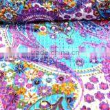 RTHKG-6 Traditional Handmade Purple Paisley Cotton Fabric Patchwork Gudri Throw Kantha Vintage Bedspread Wholesaler Jaipur thumbnail-2