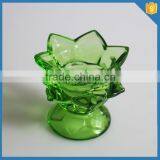 Green Color Folwer Shaped Candle Holder Tea Light Insert