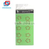 Eco friendly star shaped plastic coating paper clips