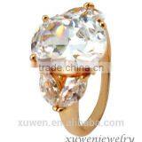 White CZ Stainless Steel Finger Ring Designs for Girls