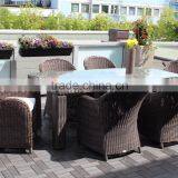 Poly Rattan Resin Wicker Garden Furniture Dining Set thumbnail-1