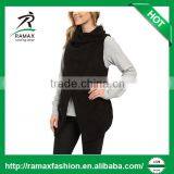 Ramax Custom Women Winter New Design Funnel Neck Fleece Vest For Sports Casual Wear thumbnail-3