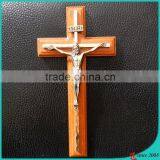 Wood Inspired Bronze Wall Cross Crucifix Jesus Christ thumbnail-6
