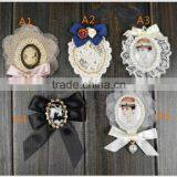 2015 Fashion White Pearl and Fabric Brooch