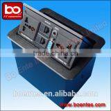 Hydraulic Desktop Pop Up Power Data Plug Socket with VGA/Audio Input for Conference Tabletop Solutions