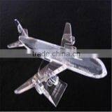 2016 New Arrival Crystal Glass Passenger Plane Model