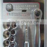 11pcs Ratchet Driver Socket Set
