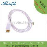 High Quality mini displayport to displayport Cable DP cable 10FT