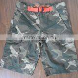 Custom poplin camouflage printed boys half cool short pant