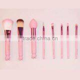 New Arrival! 8pcs Hello Kitty Makeup Brushes Professional Pink Plastic Handle Synthetic Hair Makeup Brush Set With Mirror thumbnail-6