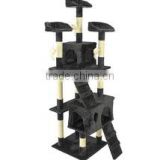 Factory sale Cat Tree Tower Condo Climing Scratcher Furniture Kitten House Scratching Sisal Post pet products Black
