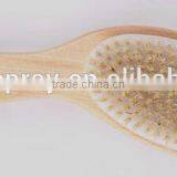 Wooden Bath Brush With Natural Bristle Oval Head thumbnail-1