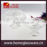 Glass Factory Supply Wholesale Carving Glass Candy Dish Stem Bowl thumbnail-2
