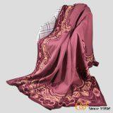 Wool Acrylic Jacquard Luxury Knitted Winter Blanket thumbnail-1