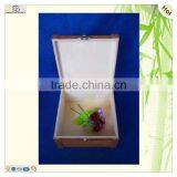 Home Decorating Single Compartment Hinged Square Bamboo Box thumbnail-3