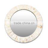 High Quality Best Selling Decorative MOP Round White Wall Mirror thumbnail-1