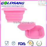 Collapsible Heart Shape Silicone Container With Lid thumbnail-3
