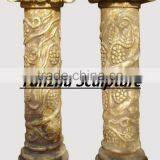 Hand Carved Ancient Rome Column Wooden Statue thumbnail-1