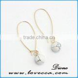 Lovely Gemstone Earrings Turquoise Crystal Point Earrings thumbnail-4