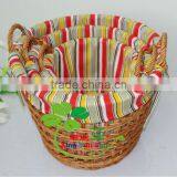 3 Set Factory Supply Wicker Small Laundry Basket thumbnail-1
