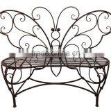 Metal White Butterfly Garden Bench thumbnail-4
