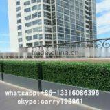 LXY072016 manufacturer wholesale artificial green fence high quality artificial boxwood hedge with pots