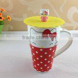 Cute Cartoon Ceramic Mugs With Silicone Cover thumbnail-1