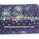 Zari Embroidery Beaded Jewellery Box thumbnail-1