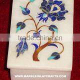 Marble Inlay Box, Handcrafted Marble Box, Handmade Marble Box, Marble Inlay Jewellery Boxes thumbnail-1