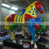Fiberglass Colorful Horse Sculpture Statue thumbnail-2