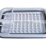 Multi-Function Plastic Rectangle Kitchenware Silicone Dish Rack