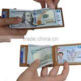 RFID Blocking Bifold Slim Genuine Leather Thin Minimalist Front Pocket Wallets for Men Money Clip - Made From Full Grain Leather thumbnail-3