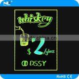 Semi-outdoor Tempered Glass Panel LED Writing Board Illuminated LED Message Board Restaurant LED Advertising Board thumbnail-3