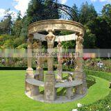 Outdoor Garden Decoration Marble Carving Figure Stone Gazebo thumbnail-1