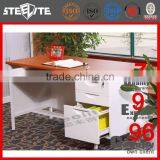 Luoyang Steel Office Furniture Computer Desk, Desktop Computer Table With a Small Cabinet and Drawer thumbnail-6