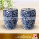 Porcelain Round Garden Stool Cobalt Blue Painted Ceramic Stool thumbnail-5