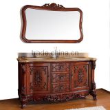 American Style Luxury Hand Carved Wooden Bathroom Cabinet, Classic Antique Solid Wood Bathroom Furniture BF12-05184a