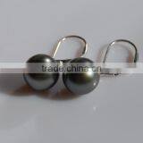 9-10mm AAA Fashion Tahitian Pearl Earrings With Silver Clasp thumbnail-1