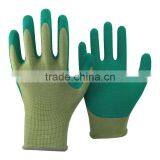NMSAFETY 13 Gauge Green Nylon Coated Green Latex Safety Gloves/abrasion Resistant Gloves thumbnail-1