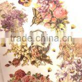 Floral Design Embossed Sticker, Antique Elegance Design Sticker for Decoration, Classic Decorative Shinny Glitter Sticker thumbnail-4