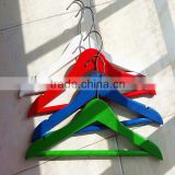 Color wood hangers for Multi color clothes hanger