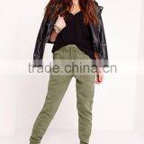 Latest Lady Fashion Khaki Jogger Pants 2016 thumbnail-2