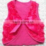 2015wholesale Baby Clothes, Rosette Shrugs ,kids Clothing Tops Latest Design